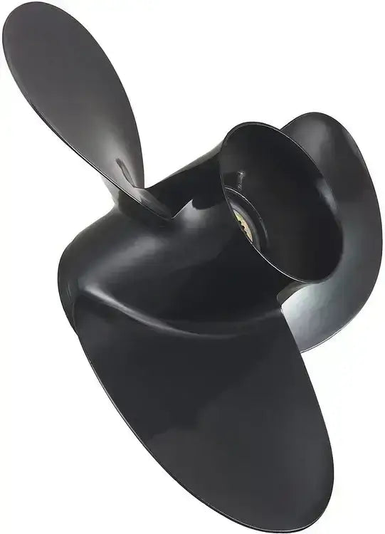 Black propeller on a white background