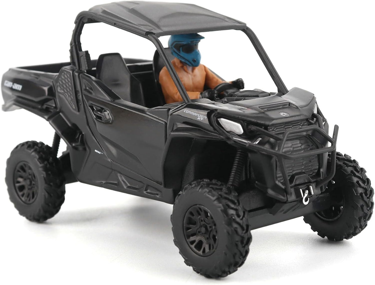 Diecast Masters Can-Am Commander XT 1000R 1:32 diecast model in black #60030, front three-quarter view showing front bumper and winch