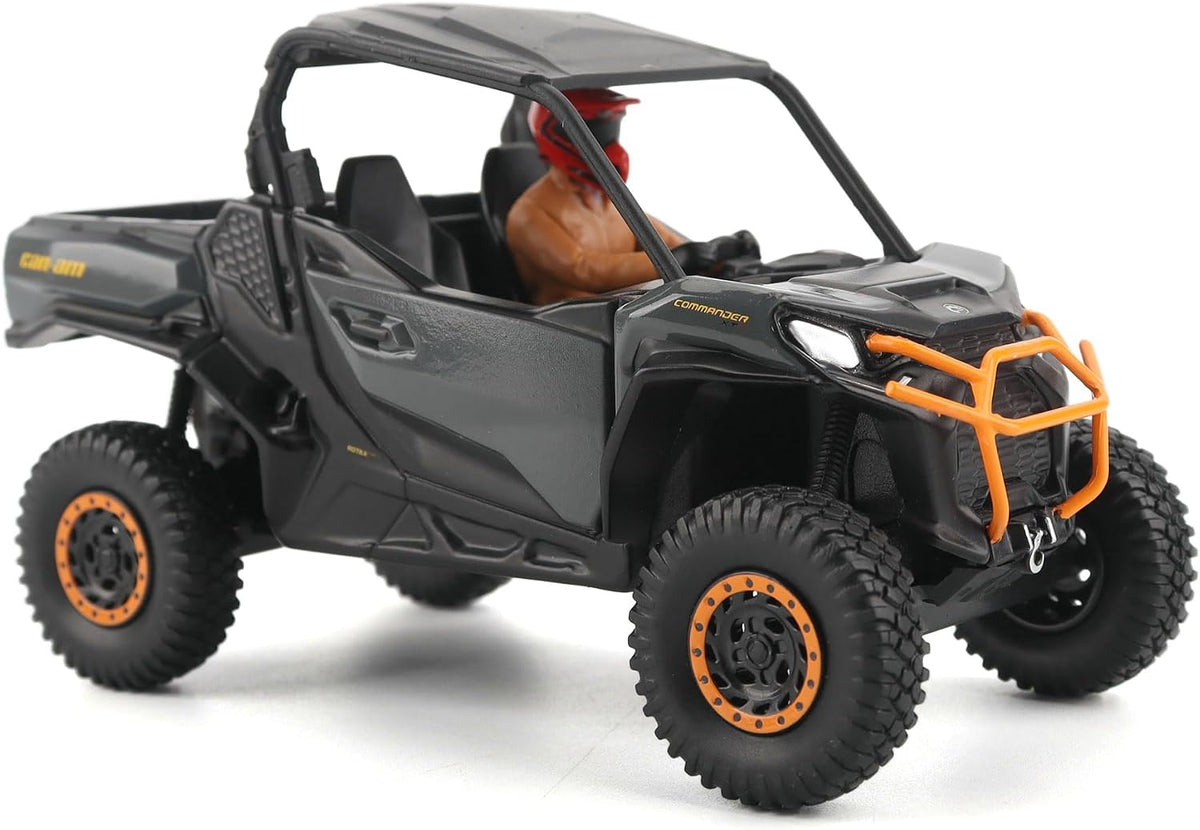 Diecast Masters Can-Am Commander XT-P 1000R 1:32 diecast model #60029, front three-quarter view showing orange bumper and winch