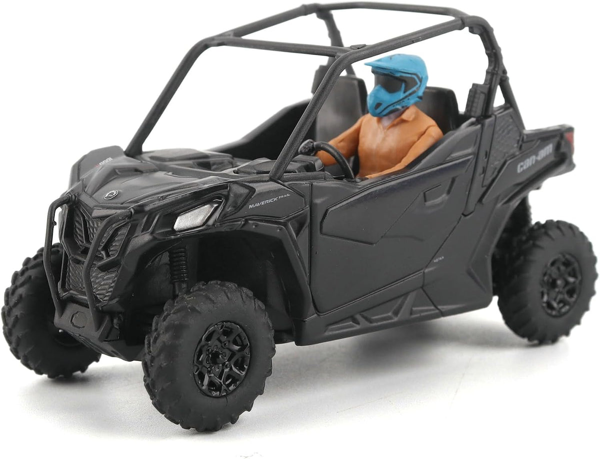 Diecast Masters Can-Am Maverick Trail DPS 1000 1:32 diecast model in black #60028 with driver figure, front three-quarter view