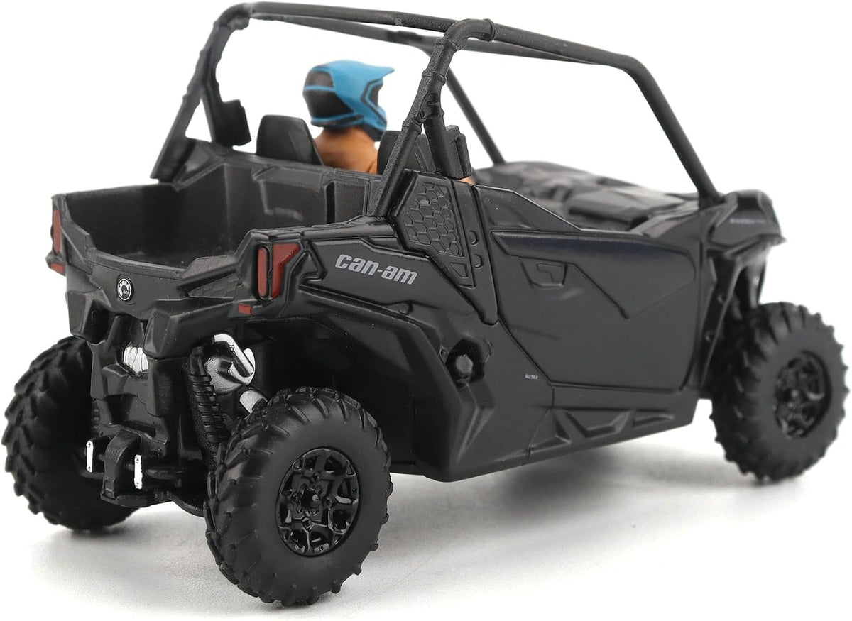 Diecast Masters Can-Am Maverick Trail DPS 1000 1:32 diecast model in black #60028, rear three-quarter view with cargo bed
