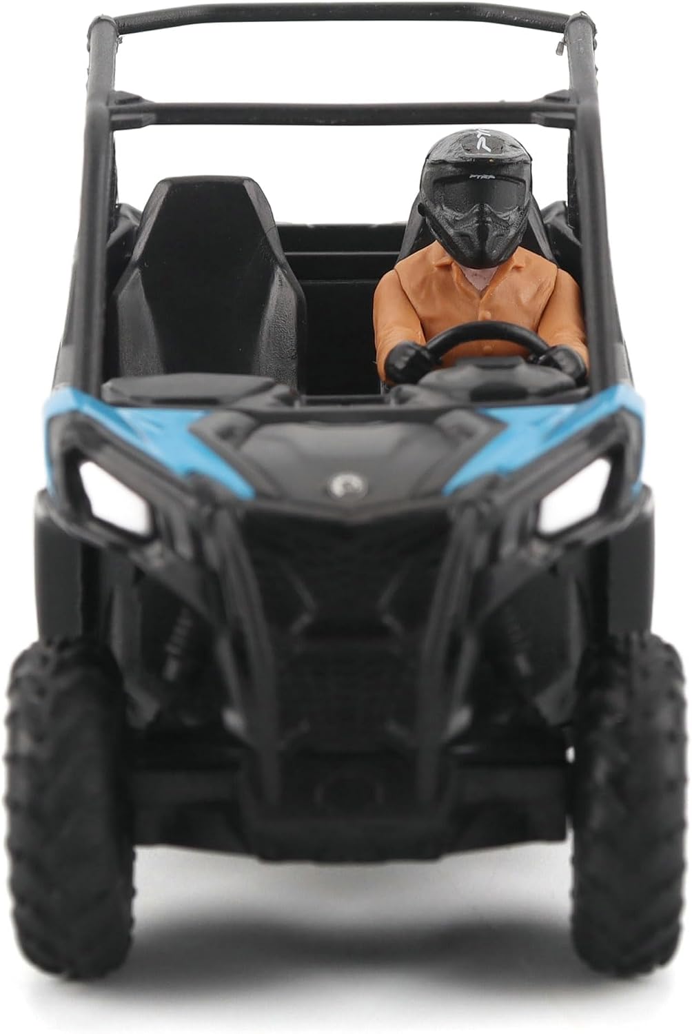 Diecast Masters Can-Am Maverick Trail DPS 1000 1:32 diecast model in blue #60027, straight-on front view with driver figure