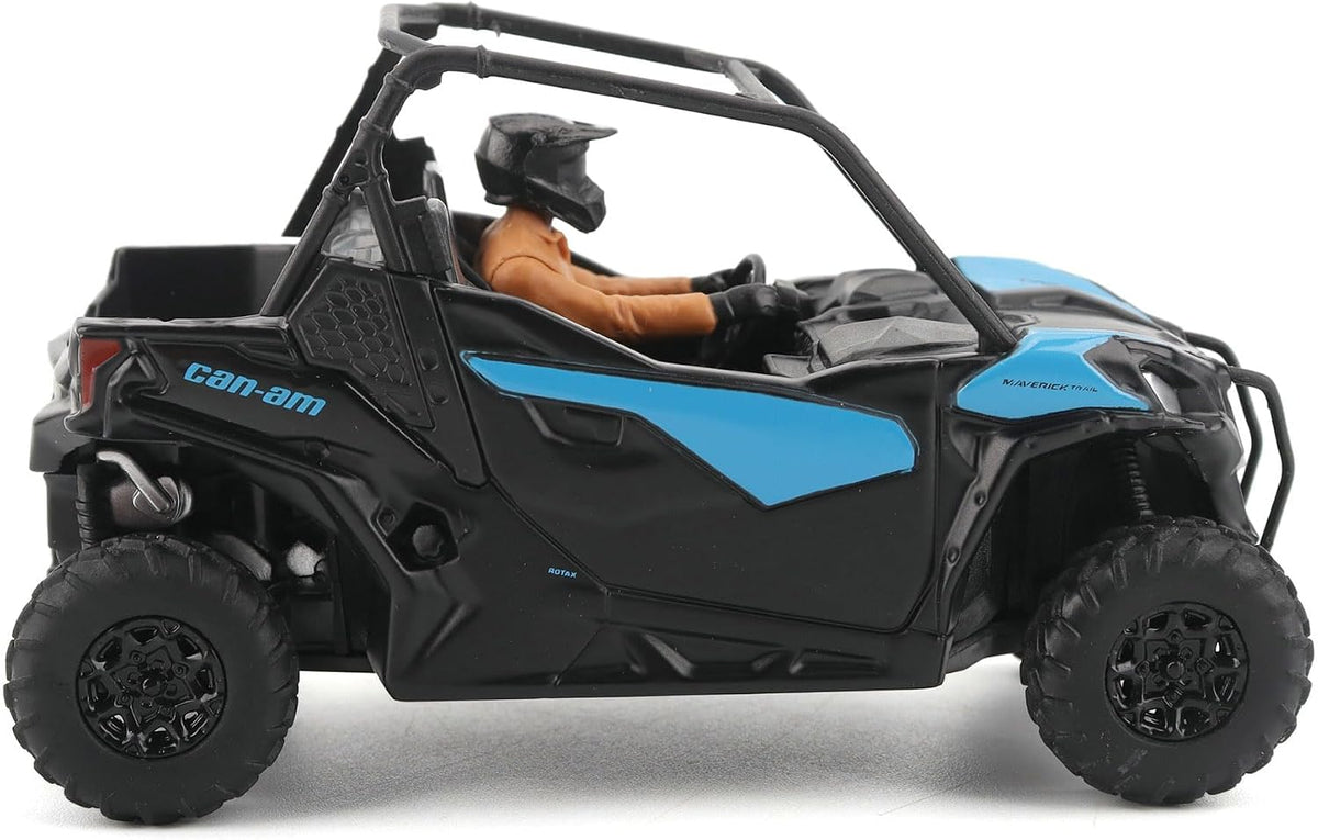 Diecast Masters Can-Am Maverick Trail DPS 1000 1:32 diecast model in blue #60027, right side profile