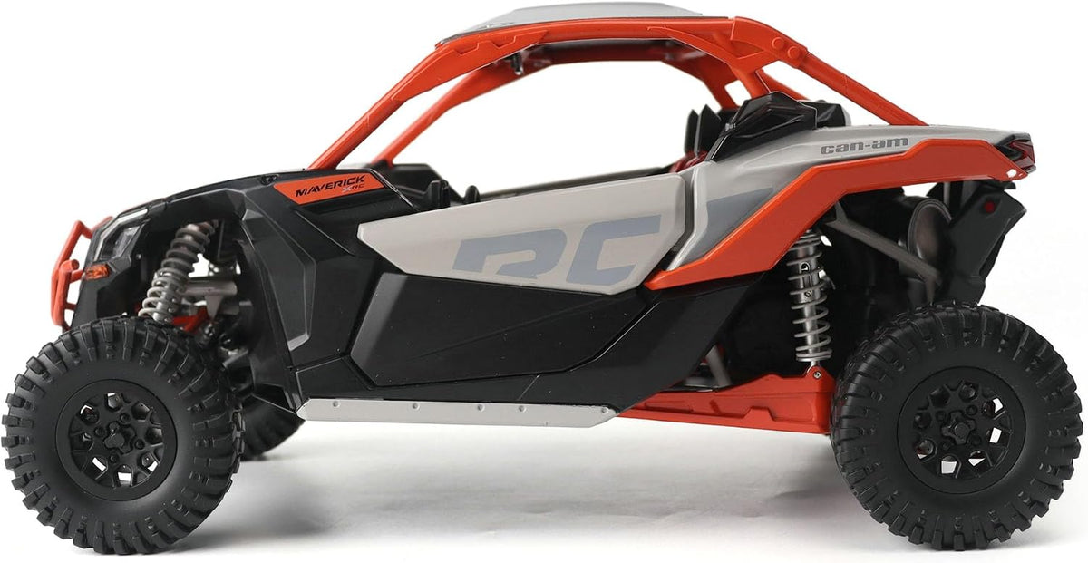 Diecast Masters Can-Am Maverick X3 X RC Turbo RR 1:12 premium replica #68003 in red, left side profile