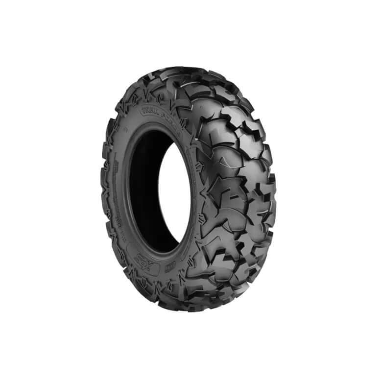 black rubber tire on white background