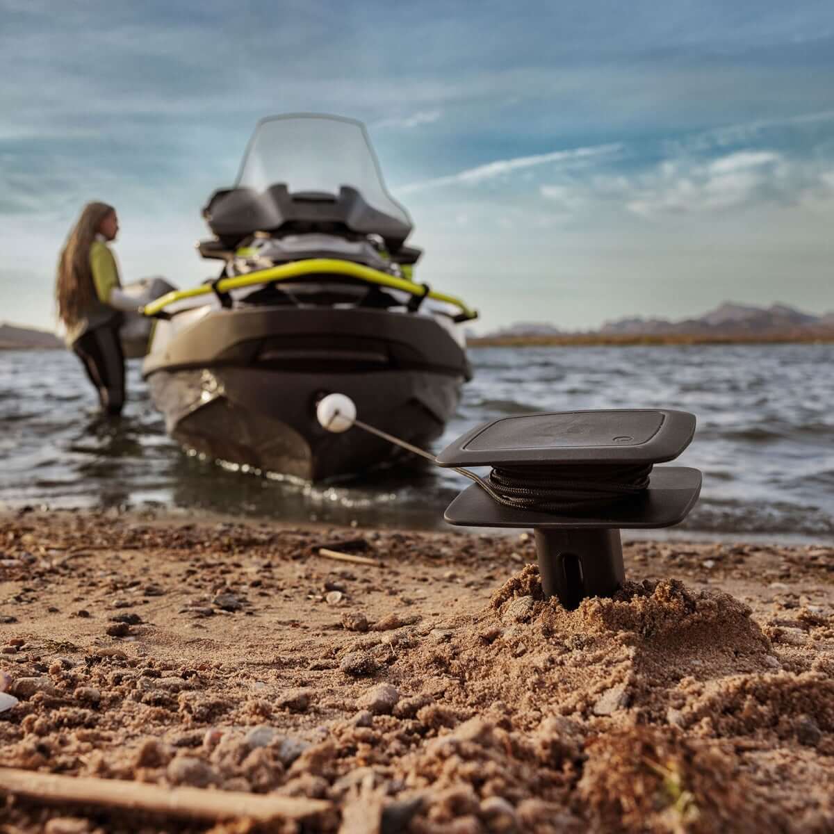 Sea-Doo Spike Anchor PWC - Portable Shoreline Anchor with 25 ft Rope, 295101255