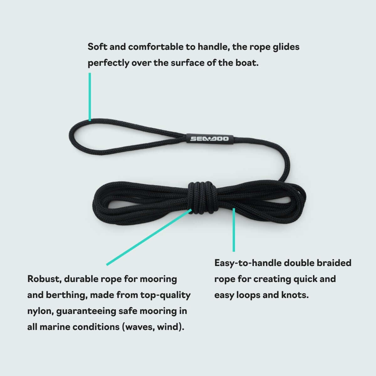 A close up of a rope with instructions