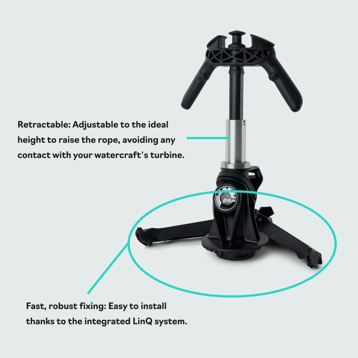 Sea-Doo LinQ Retractable Ski Pylon Watersports System for RXT, GTX, GTI, FishPro, Explorer, 295100909