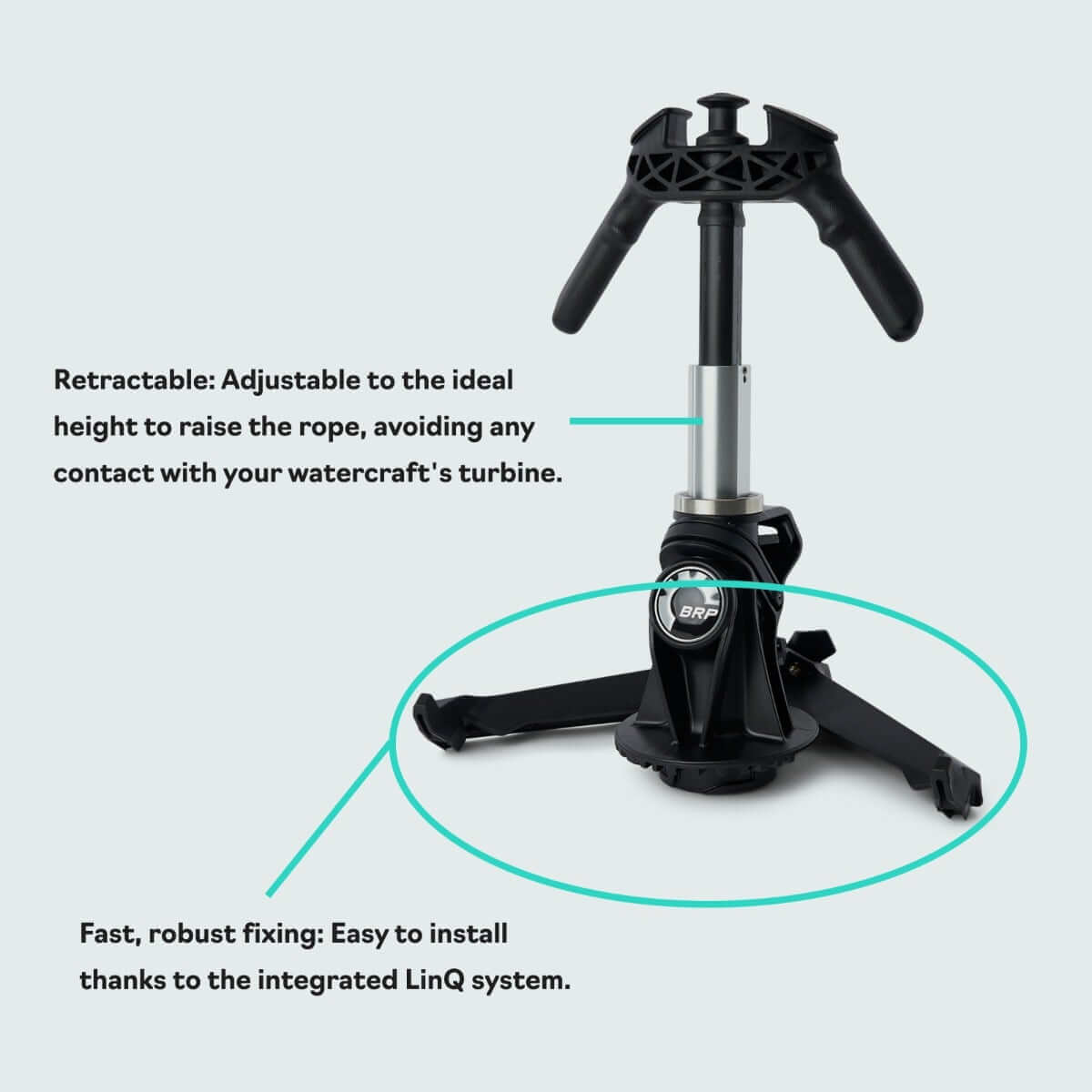 Sea-Doo LinQ Retractable Ski Pylon Watersports System for RXT, GTX, GTI, FishPro, Explorer, 295100909