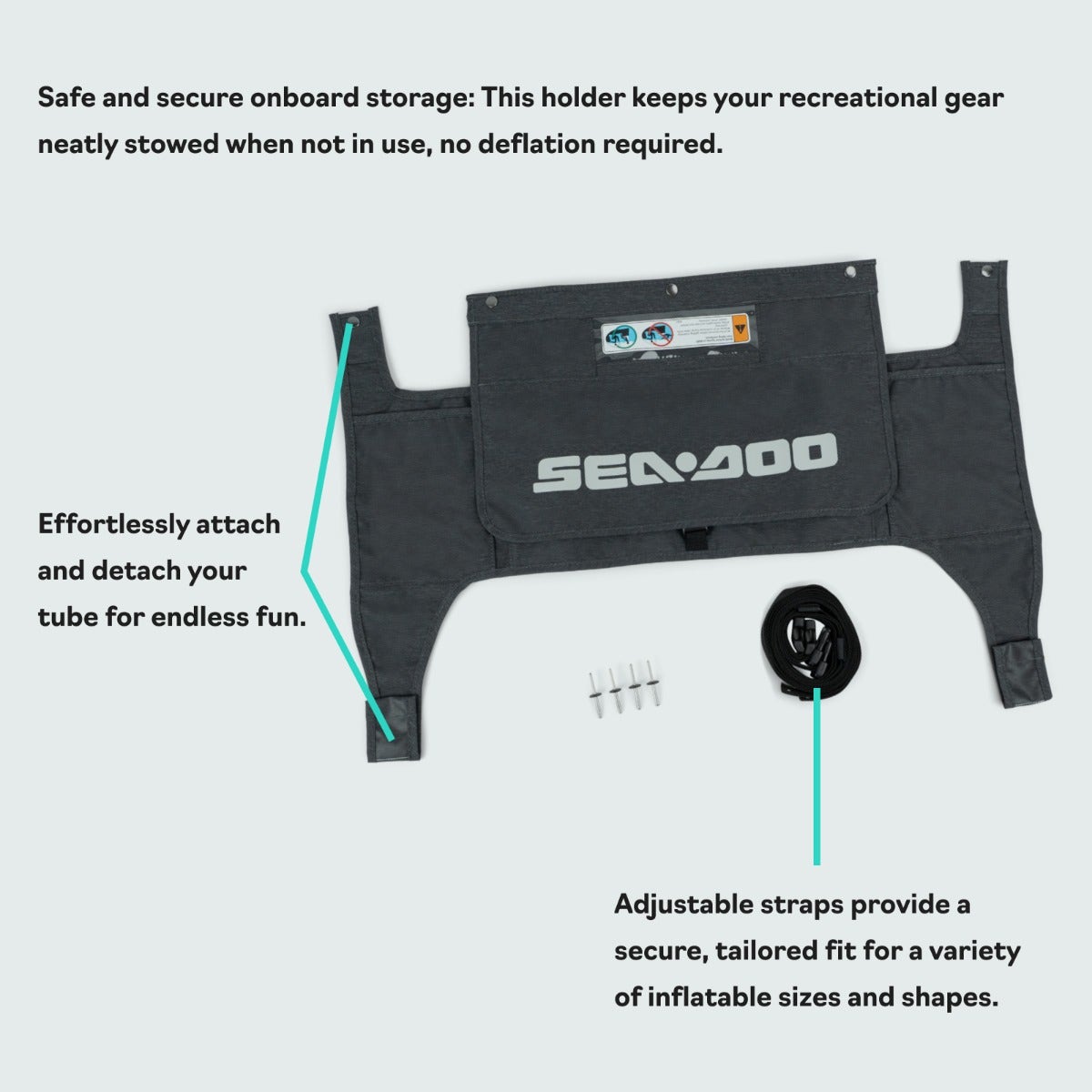 Sea-Doo Quick Attach Inflatable Holder Switch Pontoon - Tube Storage System, 295101050