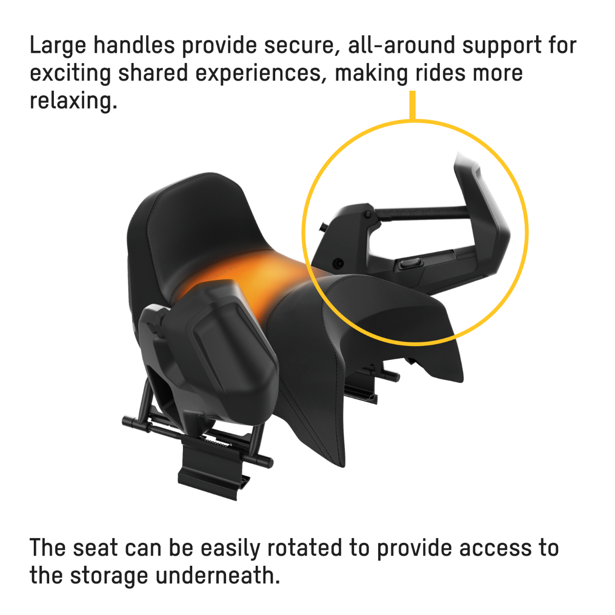 Ski-Doo WideTrack 2-up Heated Seat 860202033, heated handles