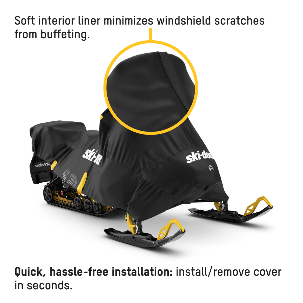 Ski-Doo Ride On Cover (ROC) System, REV Gen5 (Narrow and Wide), alternate view, 860202549