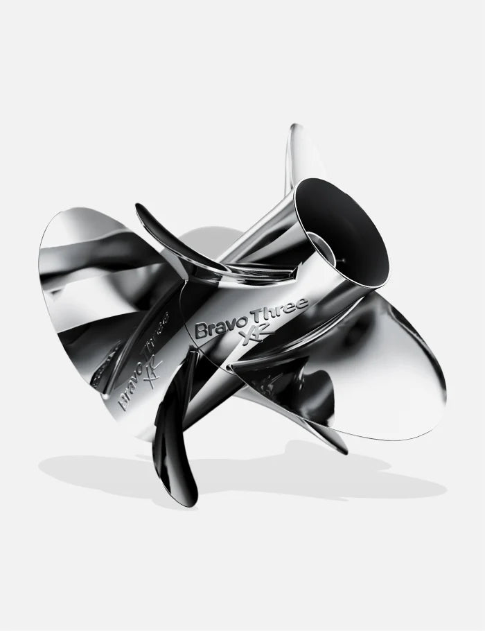 Mercury Bravo Three XR front and rear propeller set, shown for reference (front propeller sold separately), 842940L70