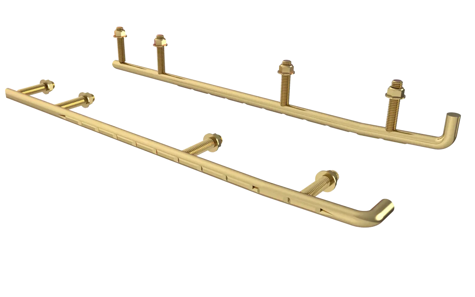 Brass coloured snow mobile carbides on transparent background