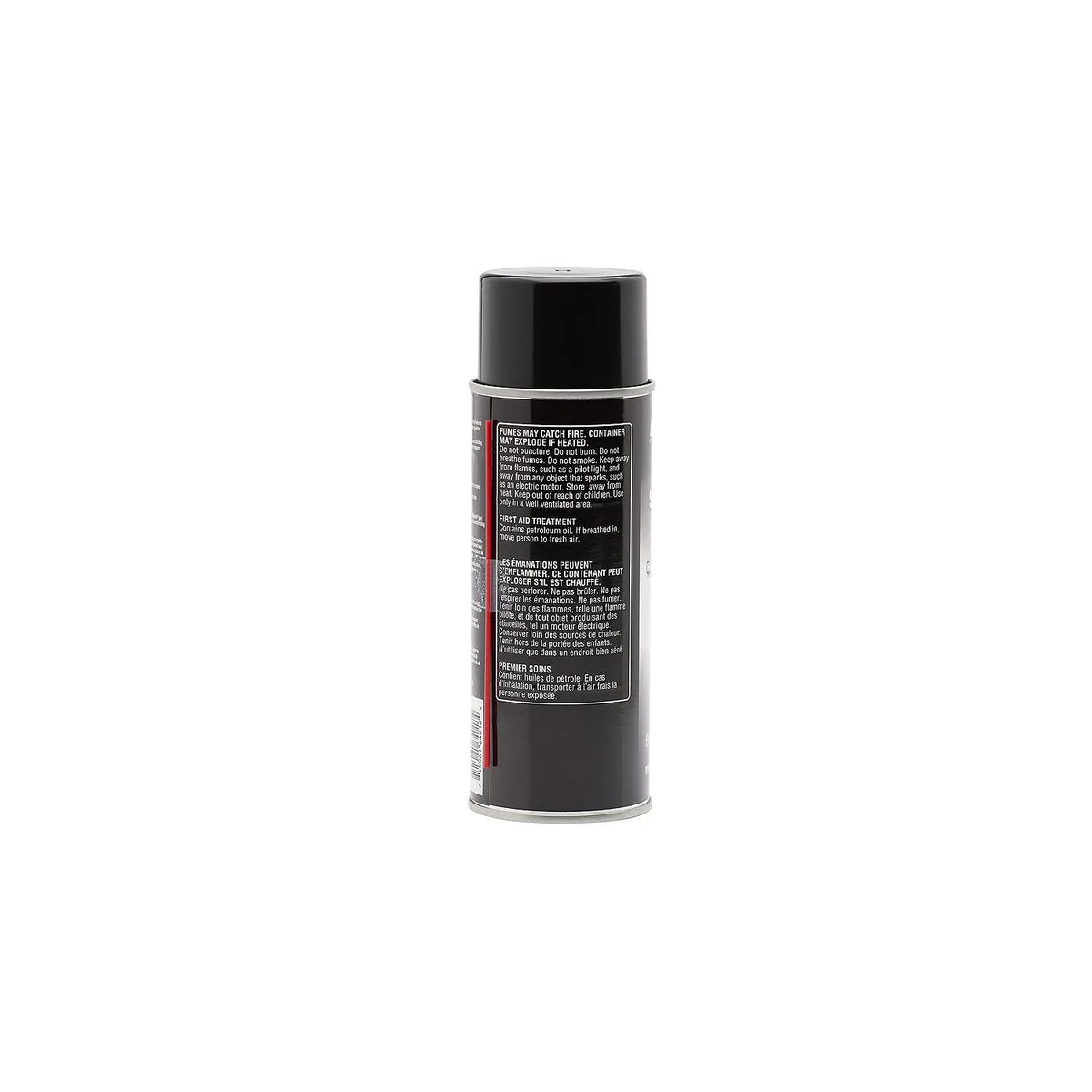 Quicksilver aerosol spray can back label, warnings