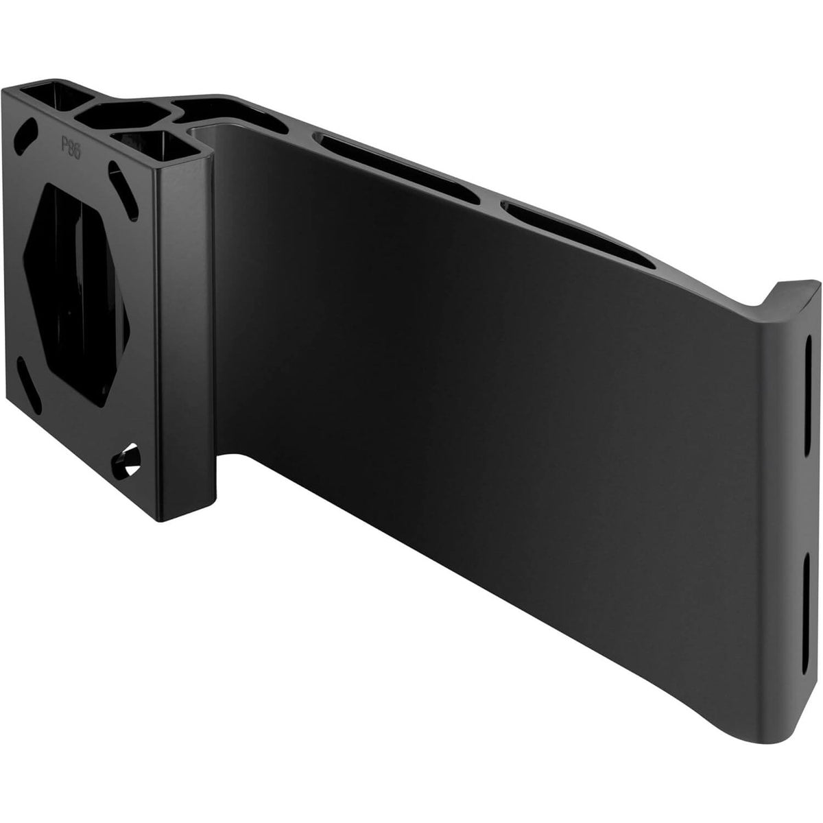 Minn Kota Raptor Port 6-inch jack plate bracket black angled view