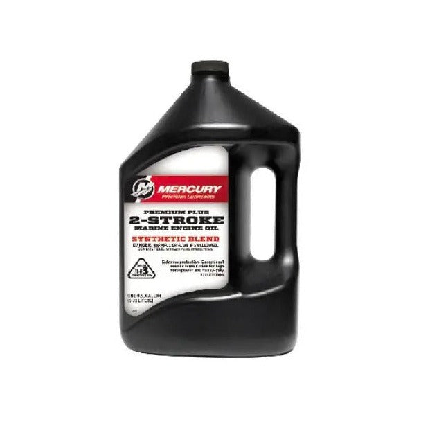 Huile pour moteurs 2 temps Mercury Marine Premium Plus TC-W3 (mélange synthétique) - 4 litres (1 gal) - 858027KC1