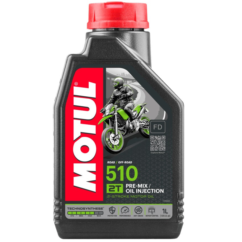 Motul 510 2T Low Smoke Synthetic Blend Engine Oil - 2 Stroke Performance