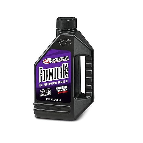 Maxima Formula K2 100% synthetic 2-stroke racing premix oil bottle 16 fl oz