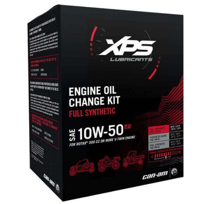 Can-Am XPS 4T 10W-50 full synthetic oil change kit box for Rotax V-Twin engines
