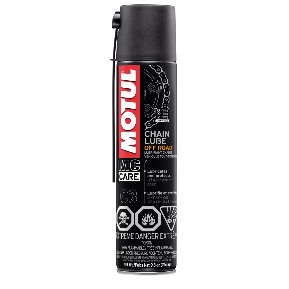 Lubrifiant de chaîne de moto Motul C3 Chain Lube Off Road 263 g, 111820