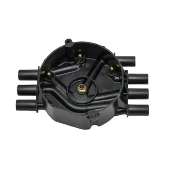 Mercury Marine 4.3L MPI distributor cap top view showing black housing and terminal towers