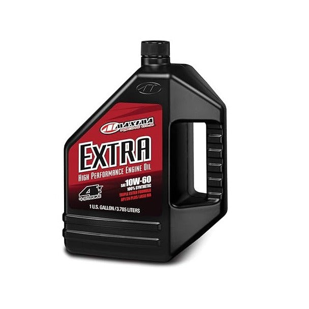 Maxima Extra 10W-60 100% synthetic 4-stroke motorcycle engine oil 1 gallon jug