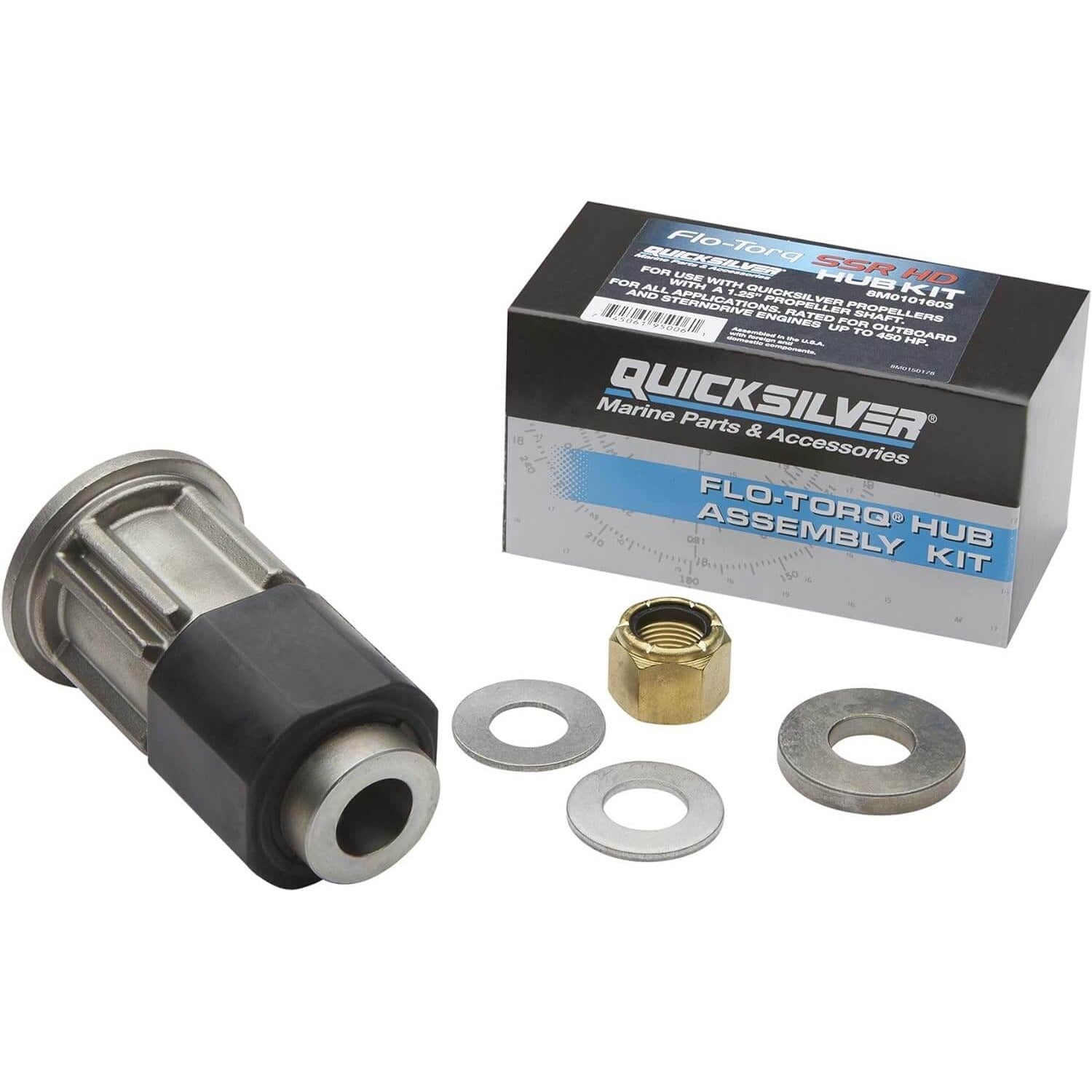 Quicksilver Flo-Torq SSR HD Propeller Hub Kit for Mercury 200-400hp 4-Stroke Outboards with 1.25" Diameter Prop Shaft - 8M0101603