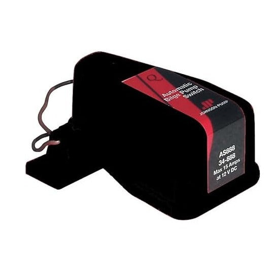 Johnson Pump AS888 automatic bilge pump float switch 15 amp 12V DC black housing