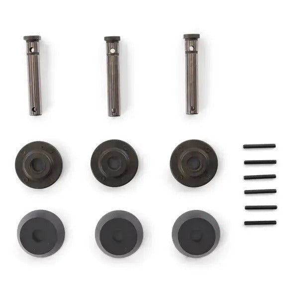 Can-Am torque rollers maintenance kit with pins washers and roller wheels laid out