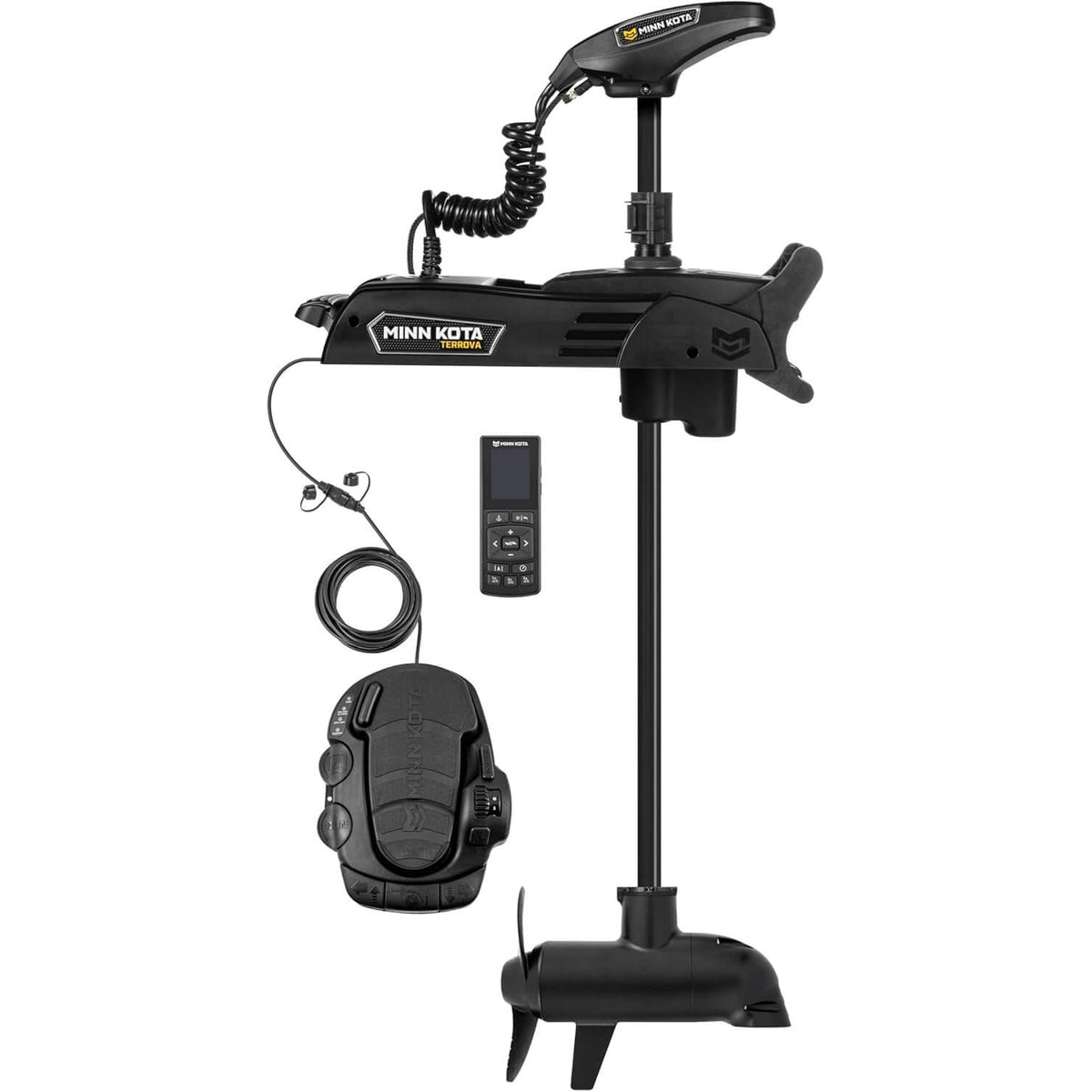 Minn Kota Terrova Quest Series bow mount trolling motor with foot pedal and remote
