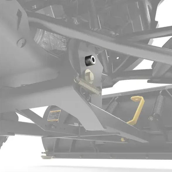 Can-Am Outlander ProMount mounting kit installed on ATV frame underside view