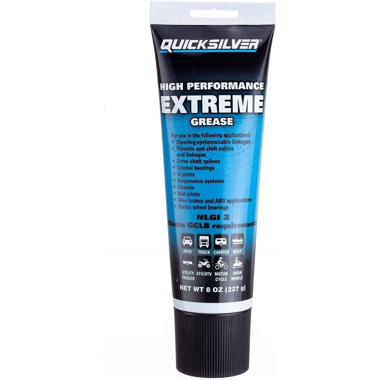 Quicksilver High Performance Multi-Purpose Extreme NLGI 2 Marine Grease, 8 oz, 8M0071838