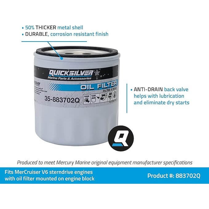 Filtre à huile vissable Quicksilver - 883702Q