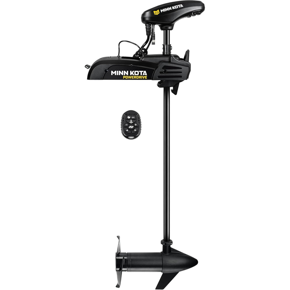 Moteur de pêche à la traîne d'eau douce Minn Kota 1358451 Powerdrive™ pour montage avant avec micro-télécommande, poussée de 55 lb, arbre de 54 po, 12 volts