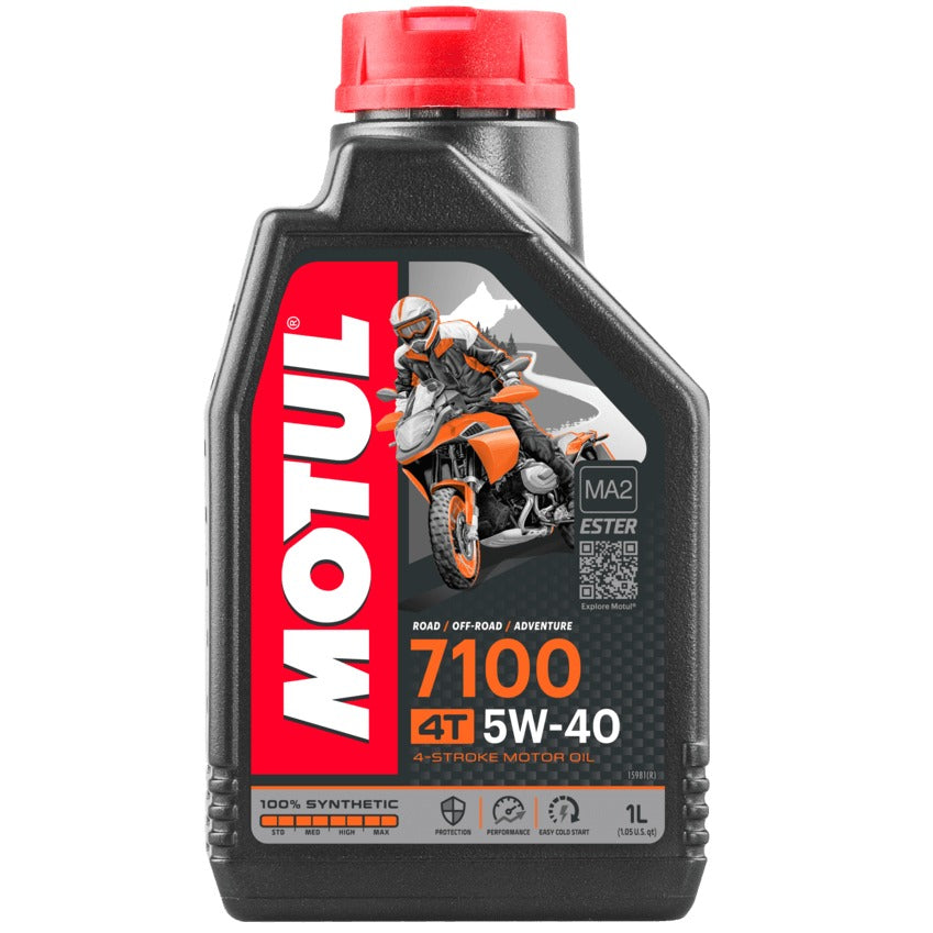 Huile moteur entièrement synthétique Motul 7100 Ester 5W40 – Performances moto | LIQUIDATION
