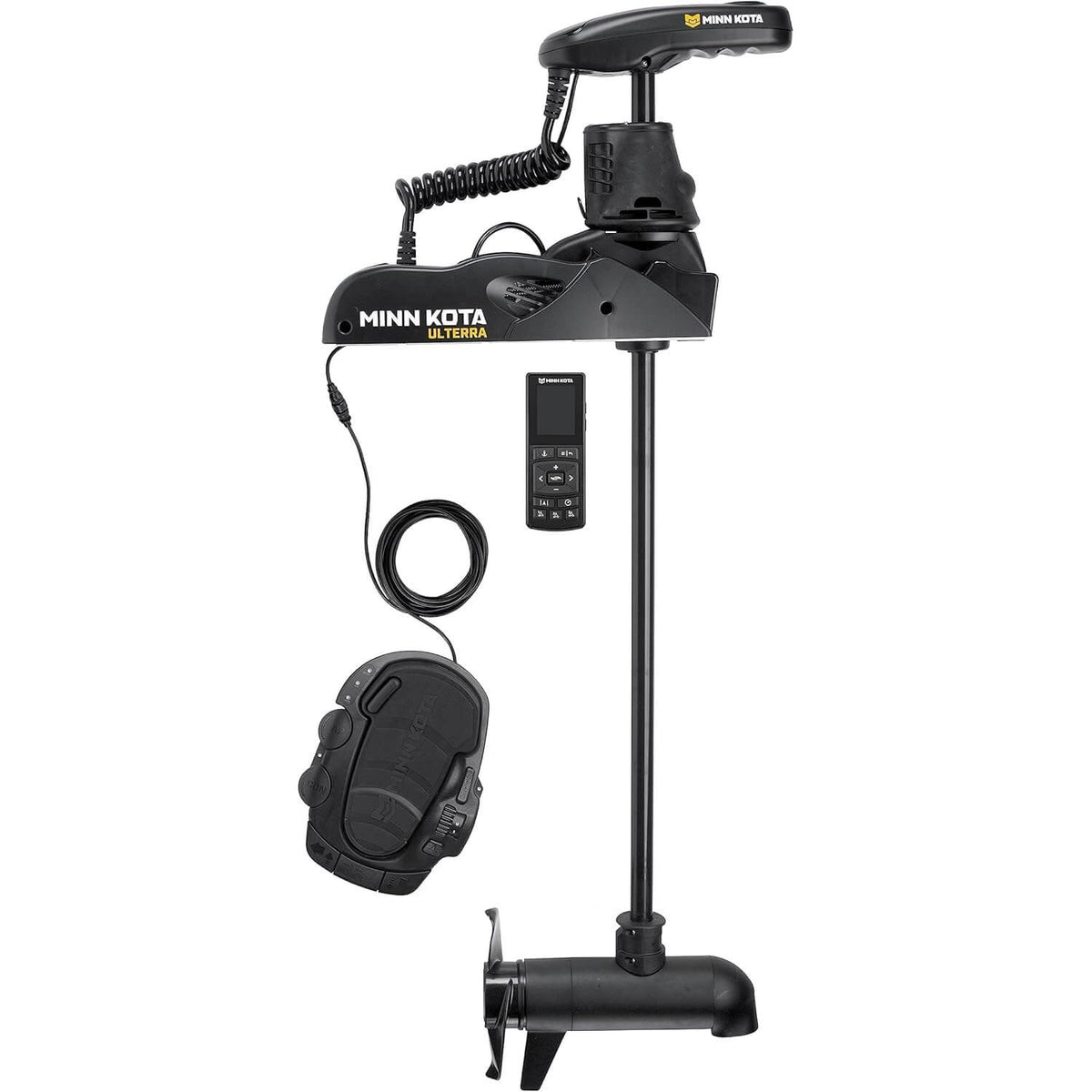 Moteur de pêche à la traîne Minn Kota 1358976 Ulterra Bow Mount pour eau douce, poussée de 80 lb, arbre de 60 po, 24 volts avec télécommande portable, pédale et sonar CHRP double spectre