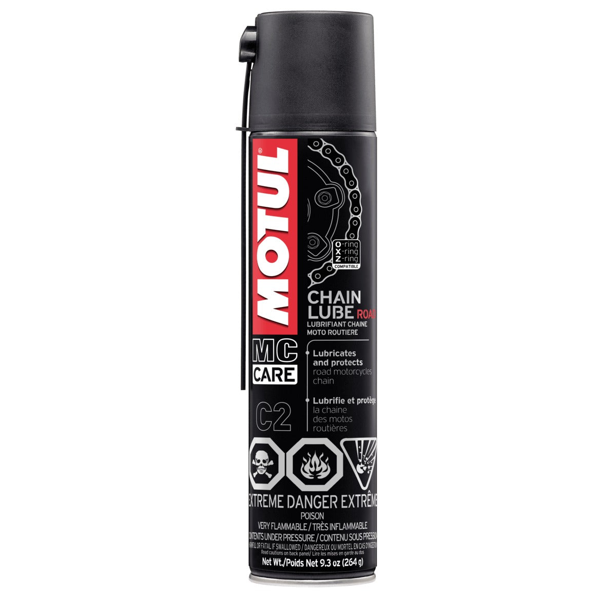 Motul C2 Chain Lube Road 9.3oz spray can for motorcycle chain lubrication