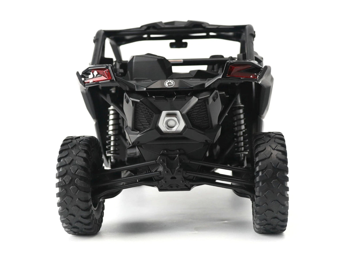Can-Am Maverick X3 X RS Turbo RR diecast model rear view black 1:12 scale replica