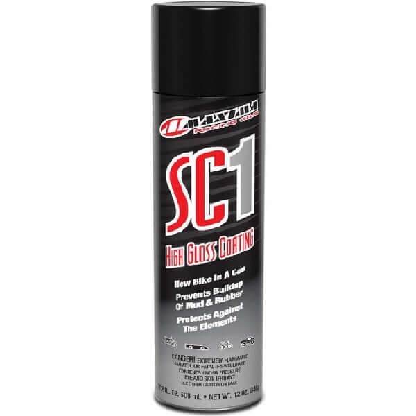SC1 high gloss coating spray can on a white background