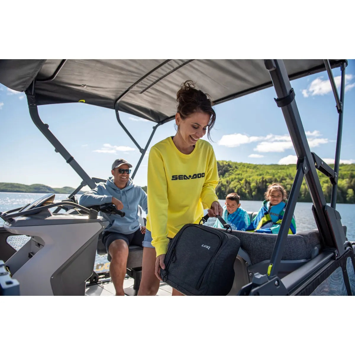 Sea-Doo LinQ Lite 2.6 US Gal (10 L) Console Bag Switch Pontoon - Splash Proof Storage, 295100985