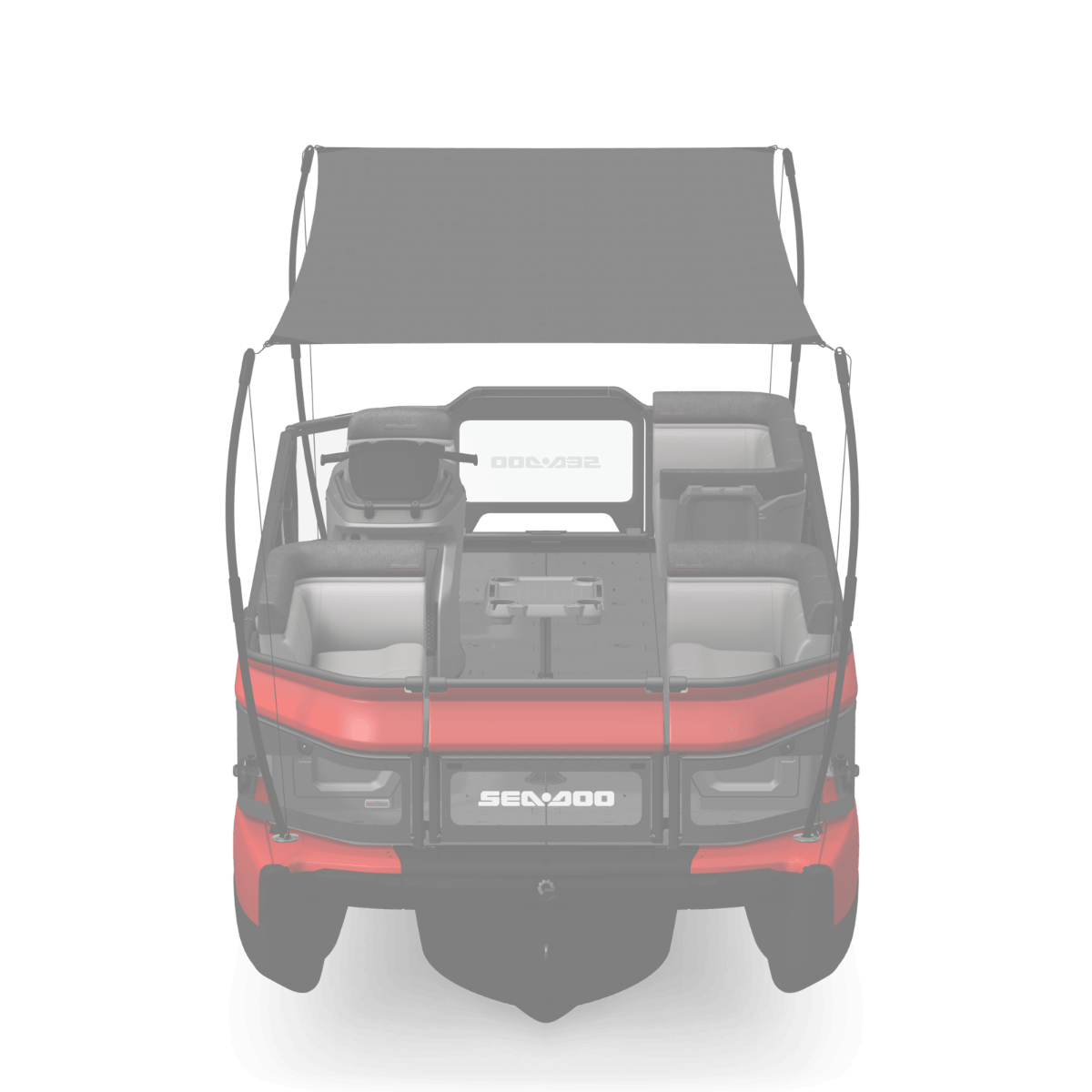 Sea-Doo Switch 19 pontoon sunshade canopy accessory rear view