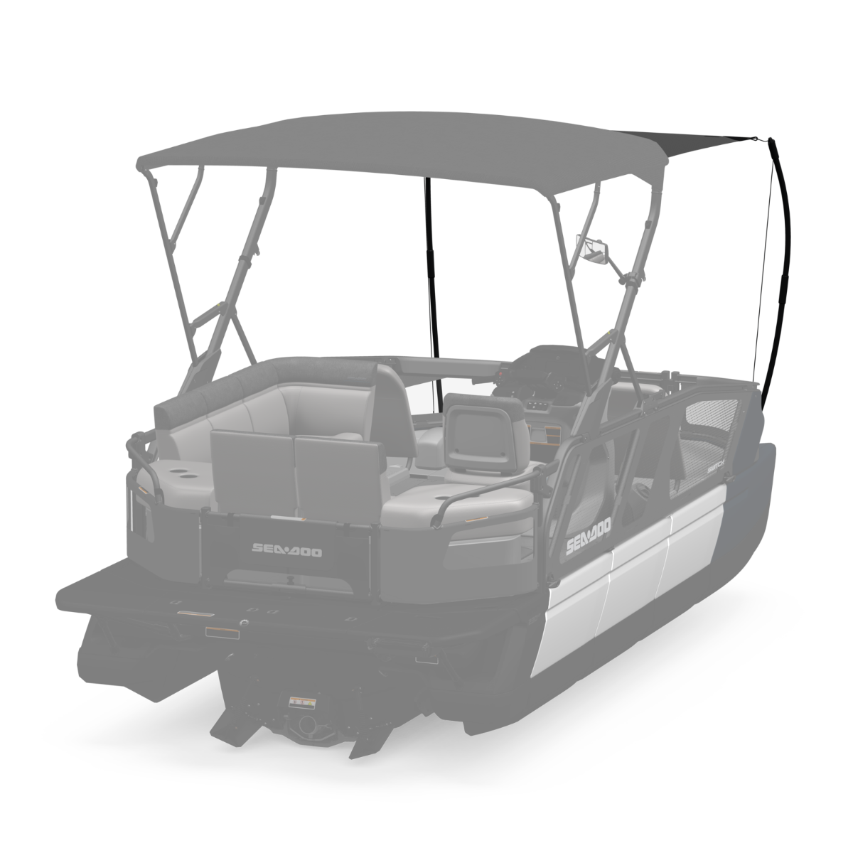 Rallonge de pare-soleil Sea-Doo pour toit bimini 18' Switch - Toile résistante aux UV, 295101284