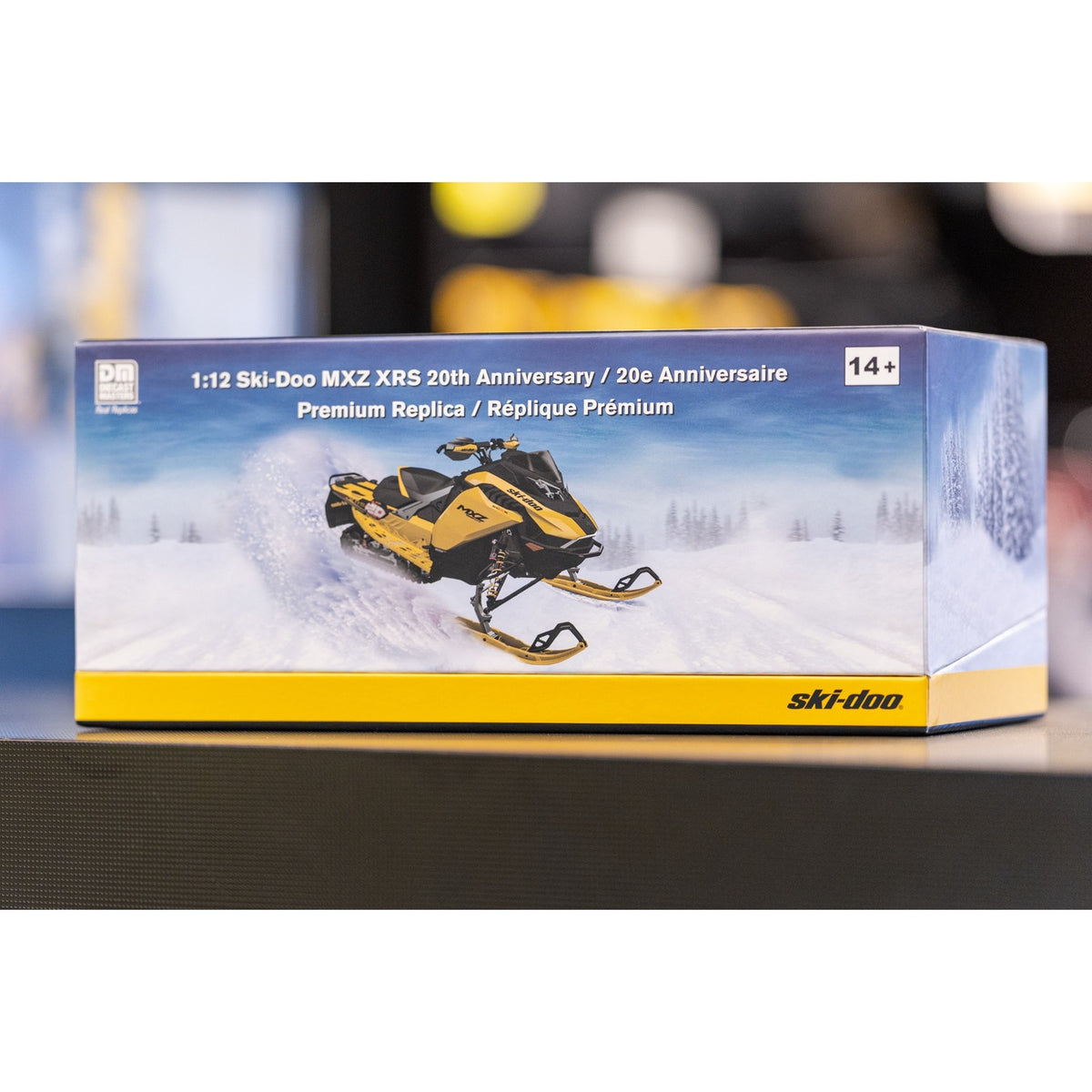 Retail box for the 1:12 Ski-Doo MXZ XRS 20th Anniversary Premium Replica by Diecast Masters