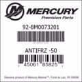 Mercury Marine Water System Anti-Freeze -46°C, 1 Gallon (3.78 L)