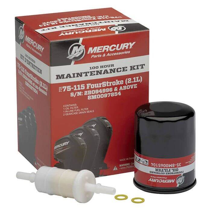 Mercury Marine 100 Hour Maintenance Kit for 75-115HP Four Stroke 2.1L Outboard