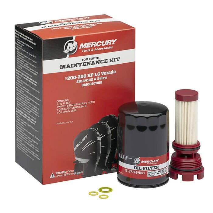 Mercury Marine Outboard Verado 200-300 HP L6 100 Hour Service Kit for 2B144122 & Below