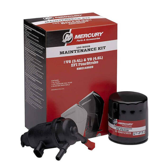 Mercury Marine Outboard 175-300 HP V6 & V8 4 Stroke 100 Hour Service Kit