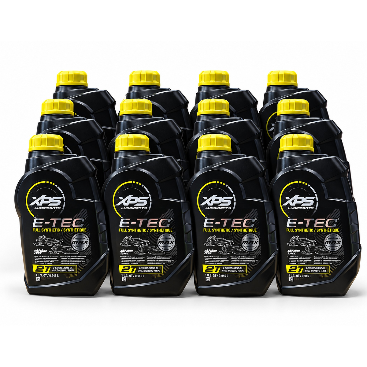 XPS E-TEC MAX full synthetic 2-stroke snowmobile oil, case of 12 quarts, 9779520 X 12