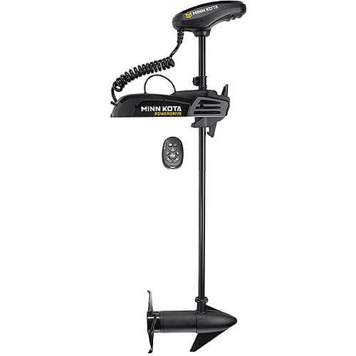 Minn Kota PowerDrive bow-mount electric trolling motor with GPS, 70 lb thrust, 54 inch shaft, and micro remote.